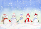 GREETING CARD: Snow People