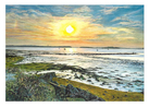 GREETING CARD: Sunset Over Poole Harbour